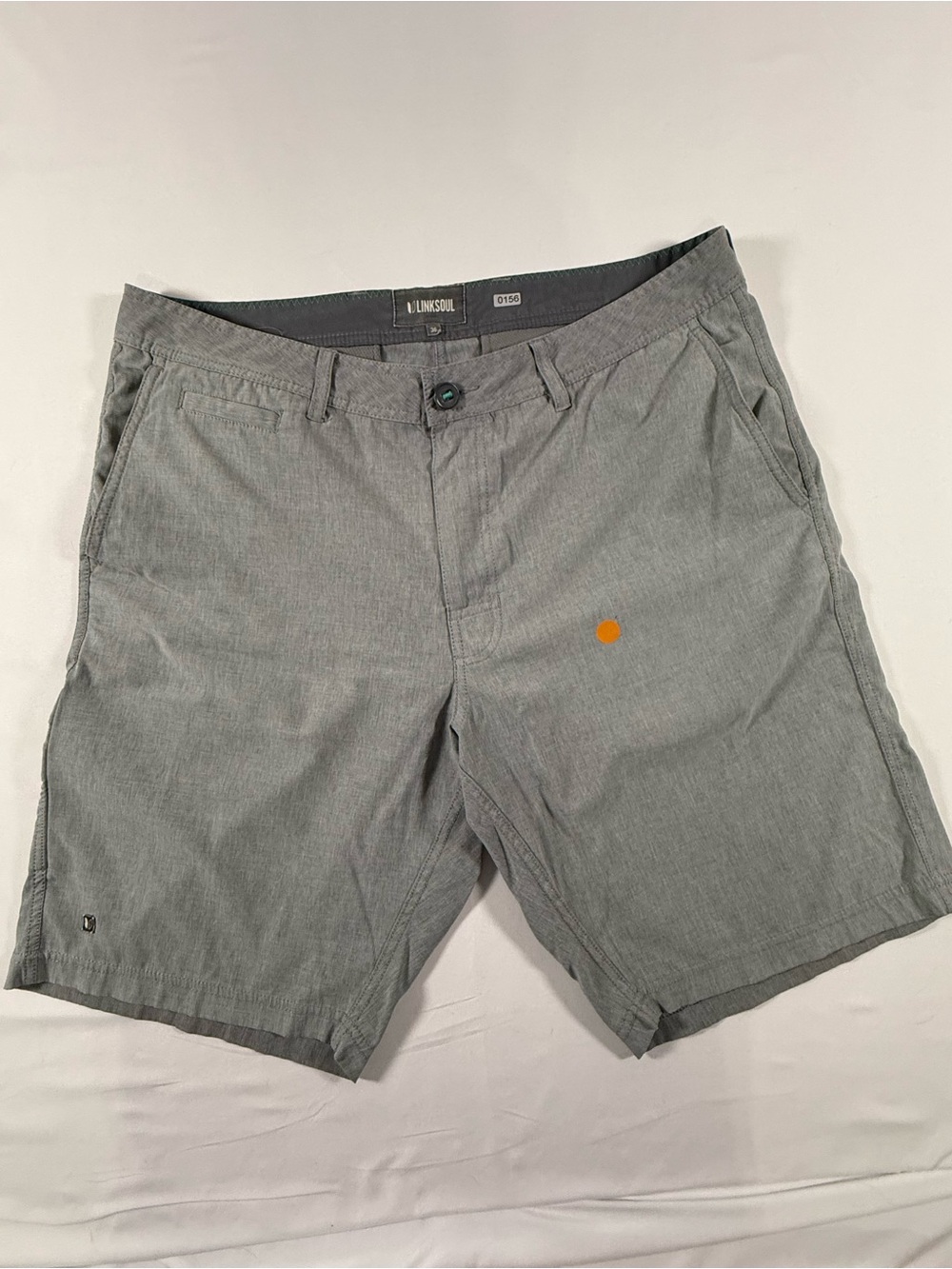 Linksoul Men's Gray Flat Front Shorts